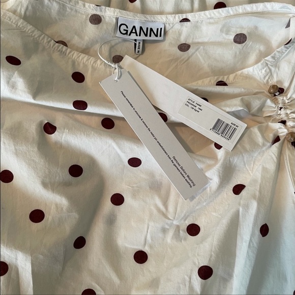 NWT Ganni Polka Dot Midi Skirt. Size 40/ small - Picture 7 of 9